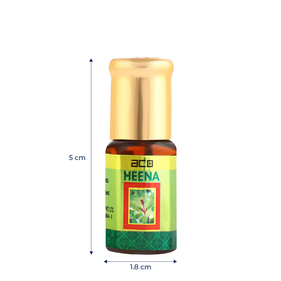 aco Heena Attar 2.5ml - Alcohol-Free, Pure Fragrance Elixir Floral Attar