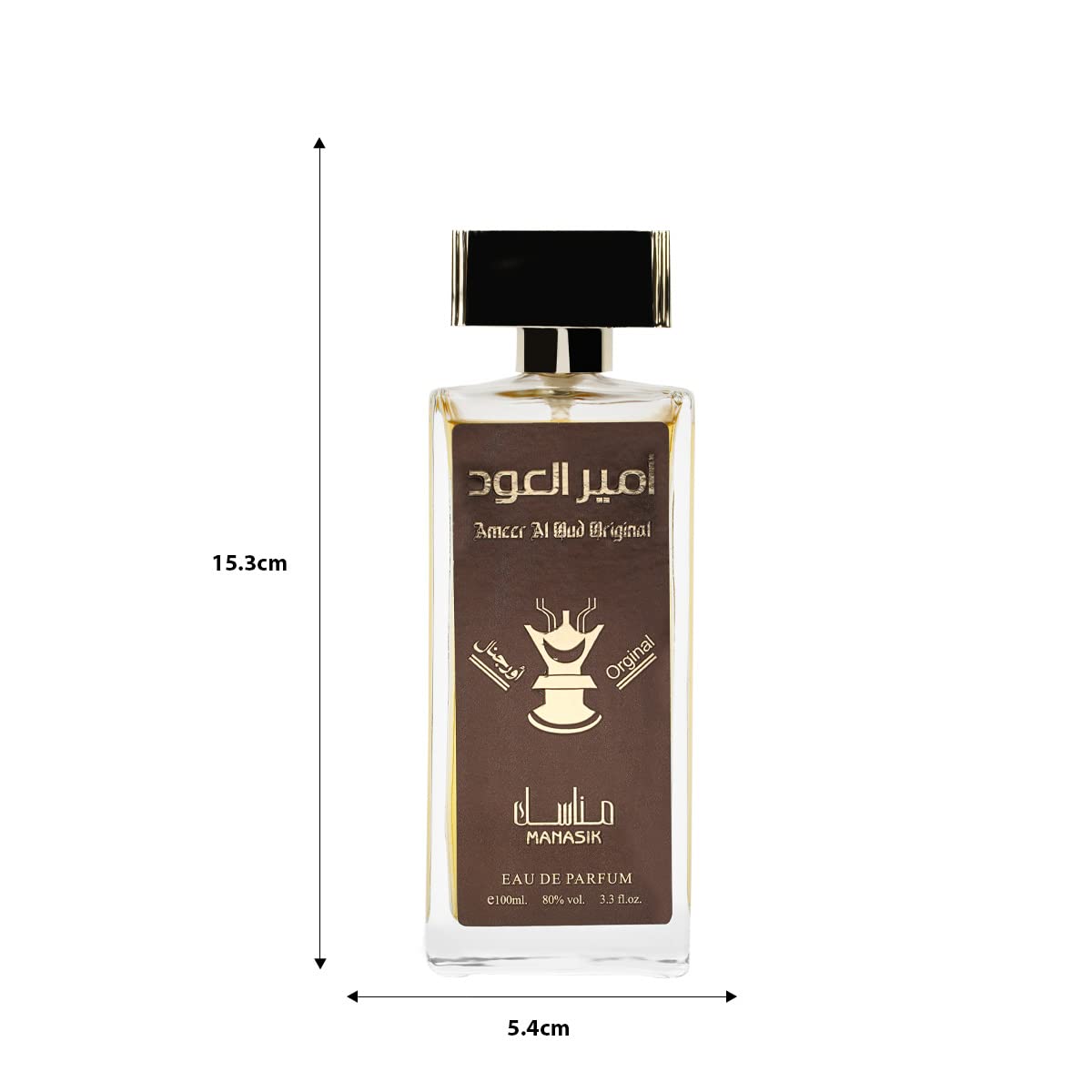 MANASIK Ameer Al Oud Original Long Lasting 100Ml Men Liquid Perfume , Floral, Aromatic & Sweet, Soothing Fragrance