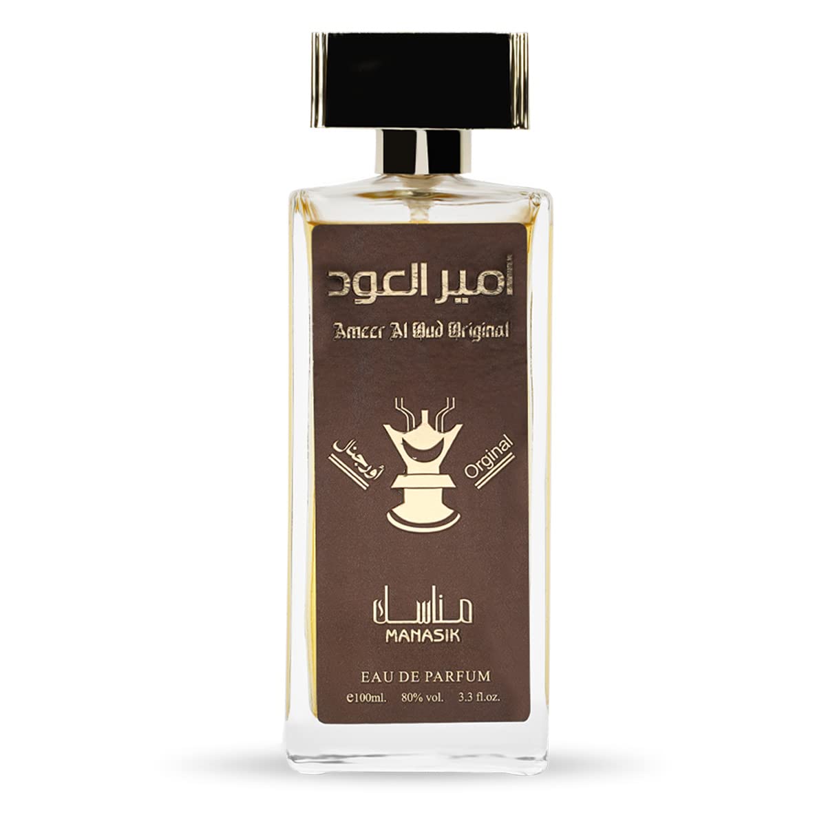 MANASIK Ameer Al Oud Original Long Lasting 100Ml Men Liquid Perfume , Floral, Aromatic & Sweet, Soothing Fragrance