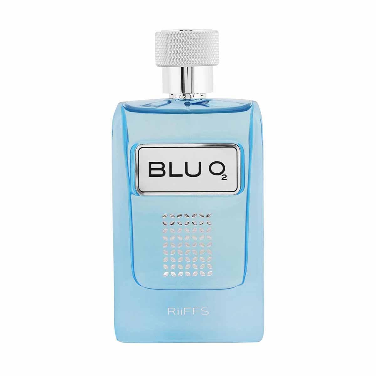 RiiFFS PERFUMS Blu O2 Imported Long Lasting, 100ml Men's Liquid Perfume, Citrusy, Aquatic & Woody, Soothing Fragrance