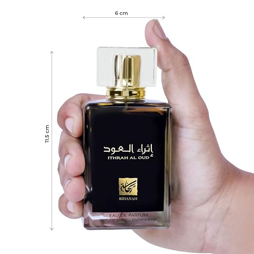 Rihanah Ithrah Al Oud, Natural Spray, Eau-De-Perfume 100ml (3.4 FL. Oz), Unisex Perfume, Imported Fragrance Made in Dubai UAE