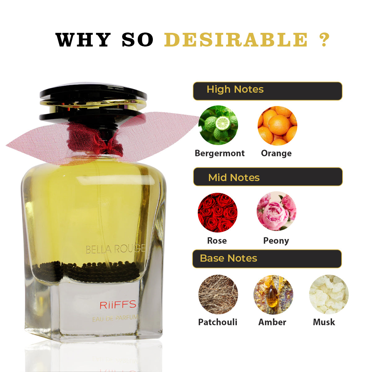 RiiFFS Bella Rouge Liquid Eau De Perfume For Women, 100ml