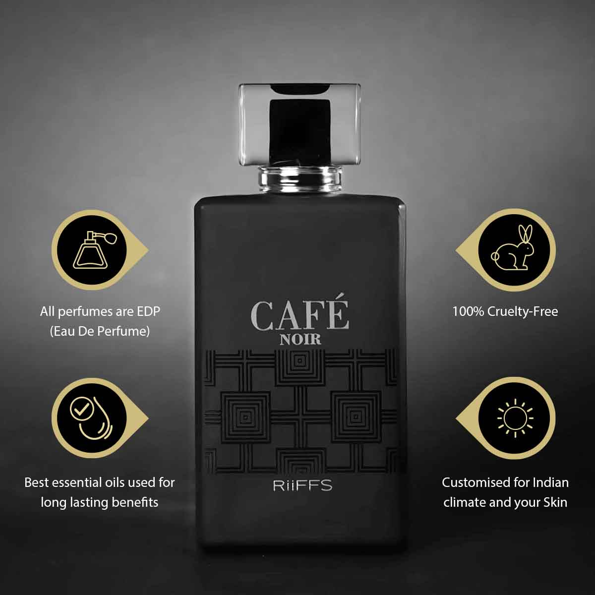 RiiFFS Café Noir Liquid Eau De Perfume Spray For Men, 100ml