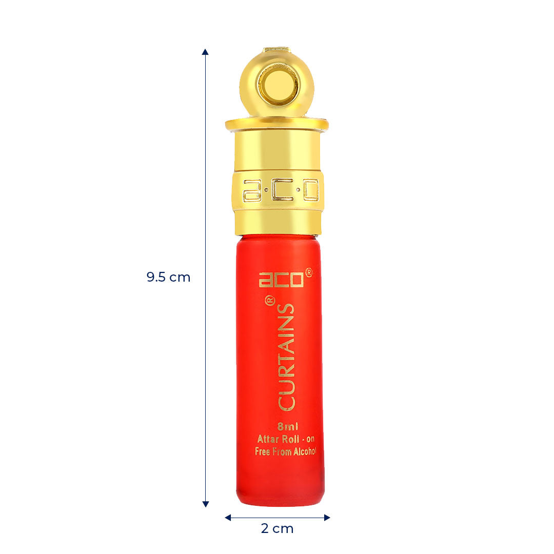 aco Perfumes Curtains Edition Alcohol - Free Premium Attar Roll On 8ml