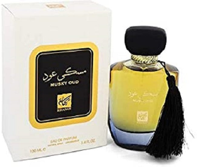 Rihanah Musky Oud 100 ML (3.4 FL. Oz), Unisex Perfume, Imported Fragrance, Made In U.A.E.