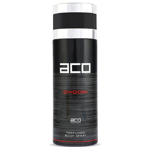 aco Imported Dhoom Premium Deodorant, Long Lasting, Fresh & Soothing Fragrance Body Spray For Mens, Made in UAE, 200ml
