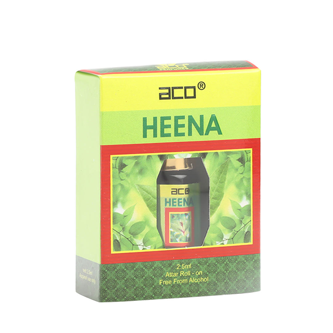 aco Heena Attar 2.5ml - Alcohol-Free, Pure Fragrance Elixir Floral Attar