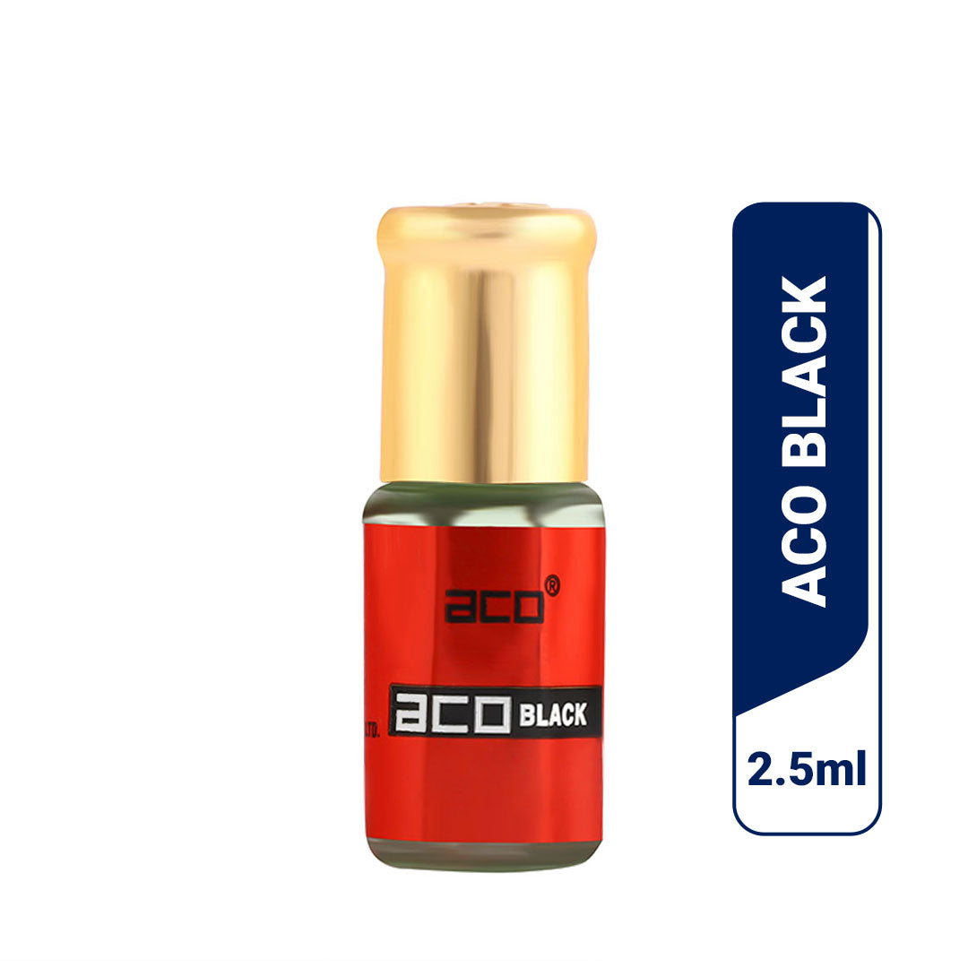 aco Perfumes Aco Black Alcohol - Free Premium Attar Roll On 2.5ml
