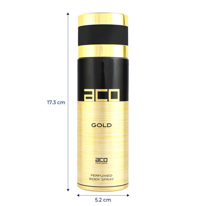 aco GOLD deodorant perfume body spray 200ml