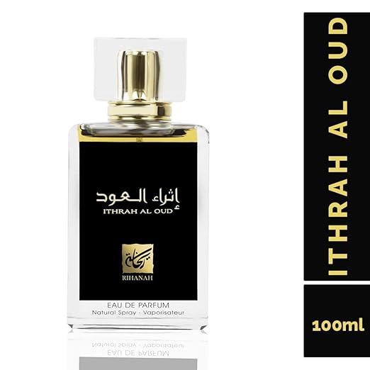 Rihanah Ithrah Al Oud, Natural Spray, Eau-De-Perfume 100ml (3.4 FL. Oz), Unisex Perfume, Imported Fragrance Made in Dubai UAE