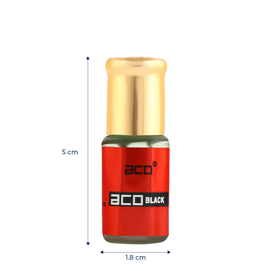 aco Perfumes Aco Black Alcohol - Free Premium Attar Roll On 2.5ml