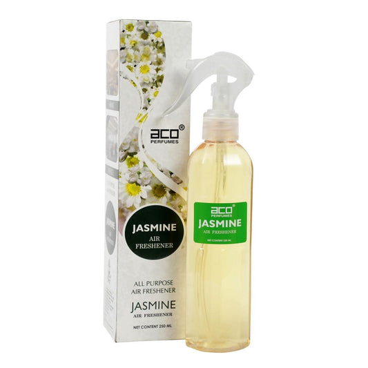 aco Jasmine Premium Air Freshener, Long Lasting, Fresh & Soothing Fragrance, Natural Room Freshener For Home & Office, 250ml