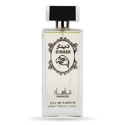 Manasik Dinaar Long Lasting 100ml Men Perfume, Woody, Warm Spicy & Powdery, Soothing Fragrance