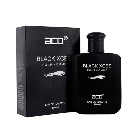 aco perfumes Black Xces Premium Scent, Long Lasting, Fresh & Soothing Fragrance Perfume Spray For Men, 100ml