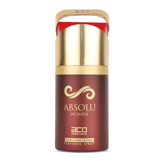 aco Absolu Imported Premium Deodorant, Long Lasting, Fresh & Soothing Fragrance Body Spray For Women, Made in UAE, 250ml