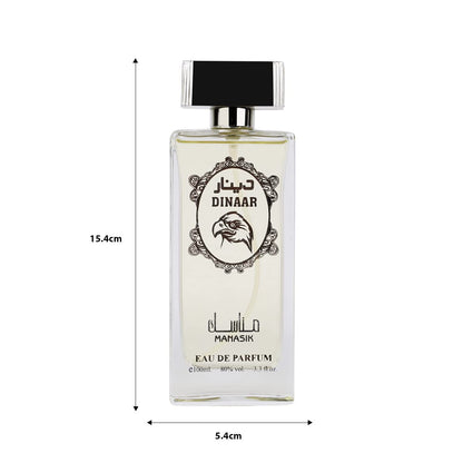 Manasik Dinaar Long Lasting 100ml Men Perfume, Woody, Warm Spicy & Powdery, Soothing Fragrance