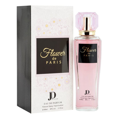JD Collection Flower De Paris Long Lasting 100ml Women Perfume, Sweet, Aquatic & Floral, Soothing Fragrance