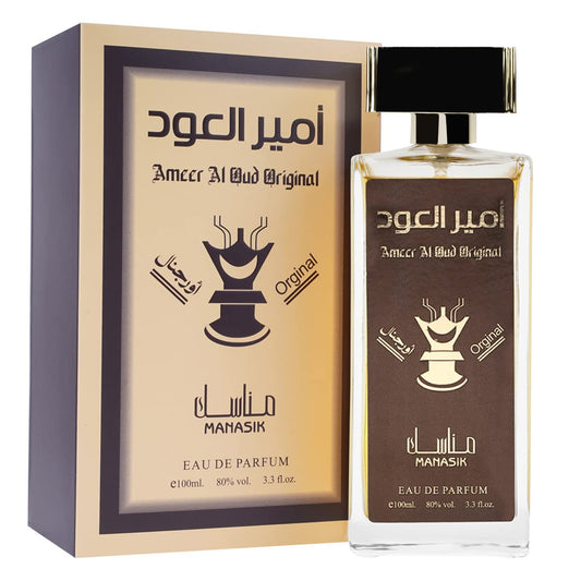 MANASIK Ameer Al Oud Original Long Lasting 100Ml Men Liquid Perfume , Floral, Aromatic & Sweet, Soothing Fragrance