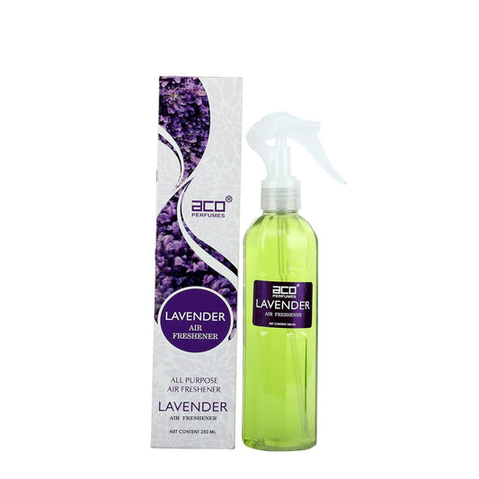 aco Lavender Premium Air Freshener, Long Lasting, Fresh & Soothing Fragrance, Natural Room Freshener For Home & Office, 250ml