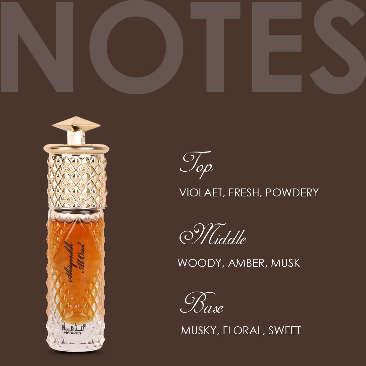 MANASIK SHIYOUKH AL OUD Alcohol - Free Concentrated Attar Roll On 6ml