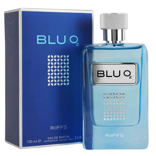 RiiFFS PERFUMS Blu O2 Imported Long Lasting, 100ml Men's Liquid Perfume, Citrusy, Aquatic & Woody, Soothing Fragrance