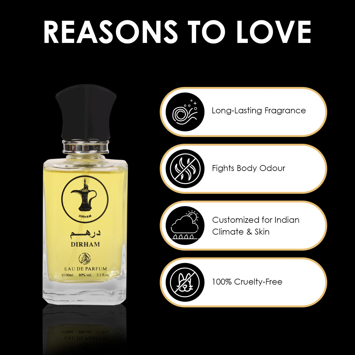 Al-Fakhr Dirham Long Lasting 100ml Men Perfume, Fruity, Floral & Balsamic, Soothing Fragrance