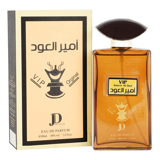 JD Collection VIP Ameer Al Oud Perfume For Unisex, Liquid Eau De Parfum, 100ml