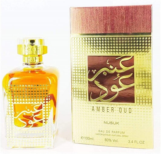 NUSUK Amber Oud EDP Perfume for Men & Women - 100ml