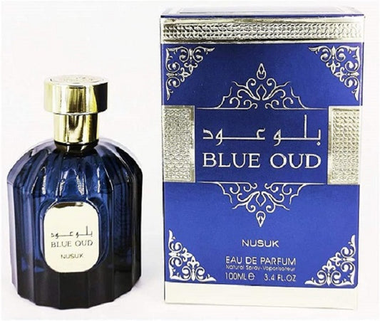 Nusuk Blue Oud Long Lasting 100ml Imported Men Perfume, Citrusy, Aquatic & Sweet, Soothing Fragrance