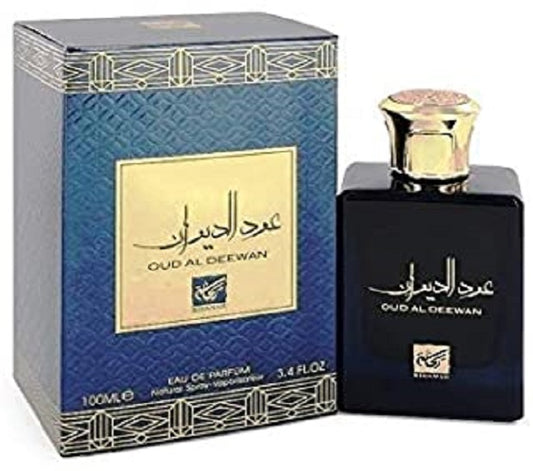 Rihanah Oud Al Deewan Long Lasting Imported 100ml Men Perfume, Aromatic, Floral & Oud, Soothing Fragrance