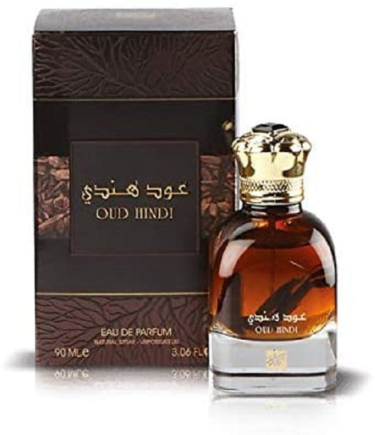 Nusuk Oud Hindi Long Lasting 90ml Imported Men Perfume, Woody, Balsamic & Musky, Soothing Fragrance
