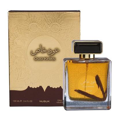Nusuk Oud Khas Long Lasting 100ml Imported Men Perfume, Spicy, Oud & Woody, Soothing Fragrance