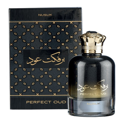 Nusuk Perfect Oud Eau De Parfum 100 ML (3.4. F.L. O.Z.), Unisex Perfume, Made In U.A.E.