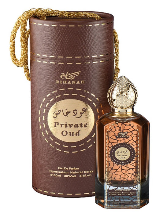 Rihanah Private Oud Eau De Parfum 100 ML (3.4. F.L. O.Z.), Unisex Perfume, Made In U.A.E.