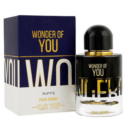 RiiFFS PERFUMS Wonder Of You Pour Homme Imported Long Lasting, 100ml Men Liquid Perfume, Warm Spicy, Aromatic & Ozonic, Soothing Fragrance