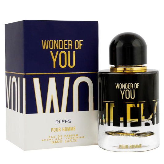 RiiFFS PERFUMS Wonder Of You Pour Homme Imported Long Lasting, 100ml Men Liquid Perfume, Warm Spicy, Aromatic & Ozonic, Soothing Fragrance