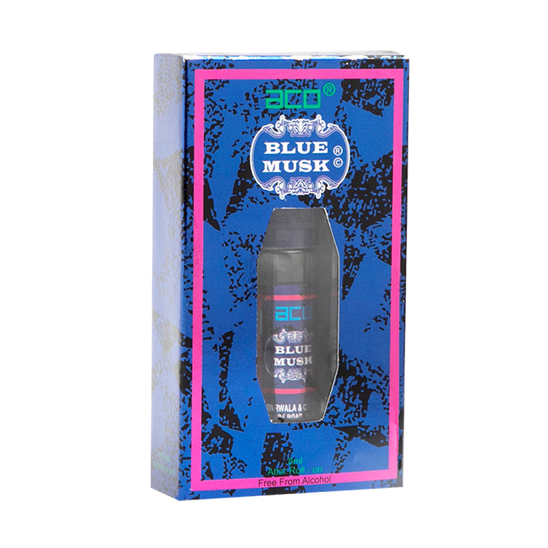 aco BLUE MUSK Concentrated Attar Roll On 8ml Floral Attar