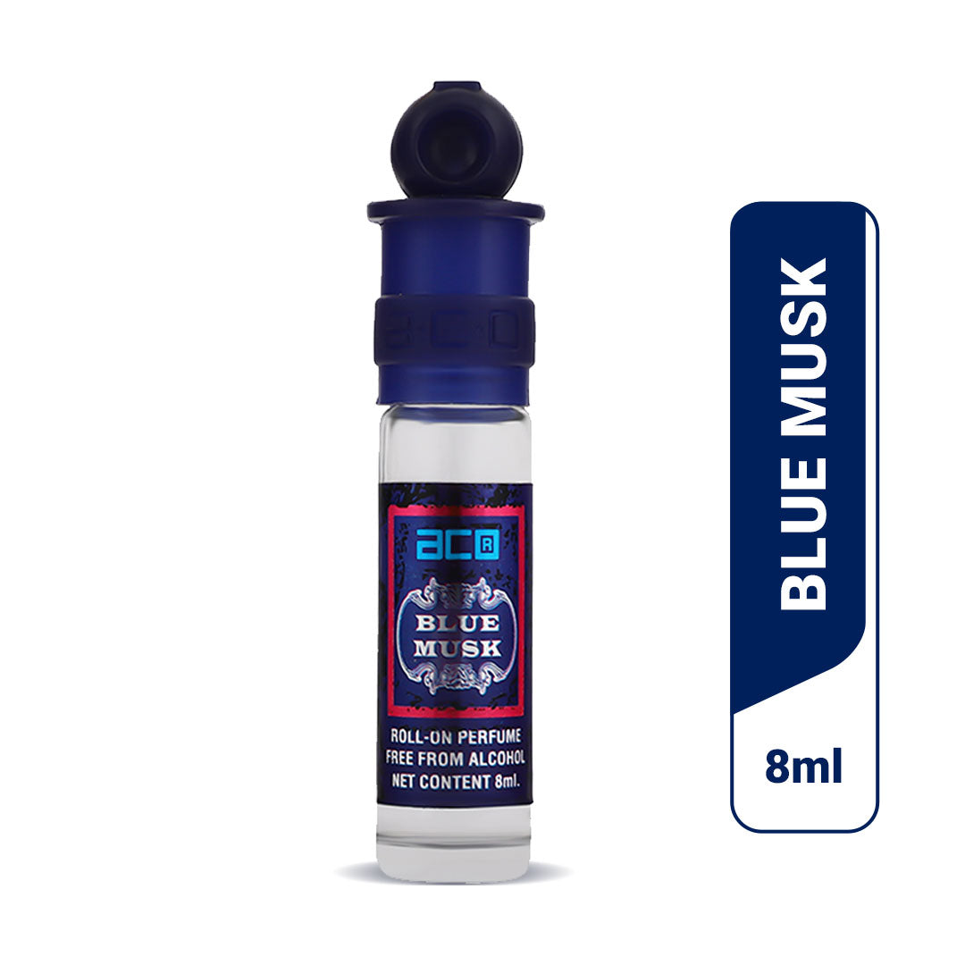 aco BLUE MUSK Concentrated Attar Roll On 8ml Floral Attar